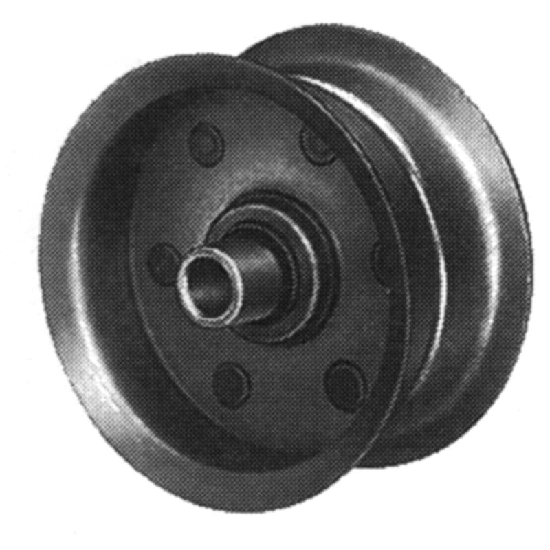 MTD Steel Flat Idler Pulley with Flange Replaces OEM: 756-0437